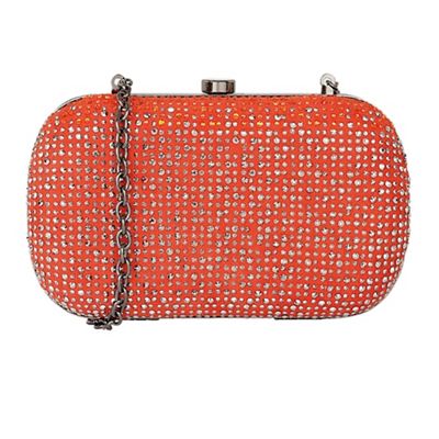 Orange 'Fluvia' matching clutch bag